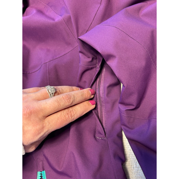 GUC Obermeyer Gorpore Technical Prizim Purple & Teal Ski Jacket Woman's Size 14 - Picture 9 of 13